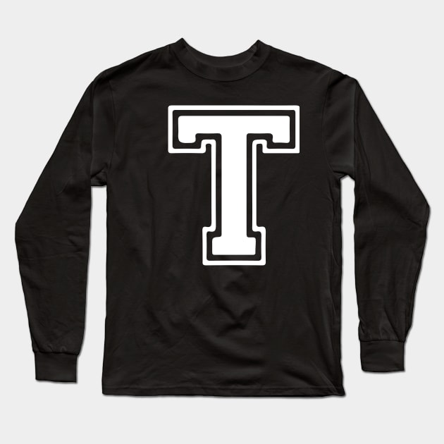 Letter T Long Sleeve T-Shirt by Xtian Dela ✅